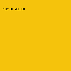 F5C30C - Mikado Yellow color image preview