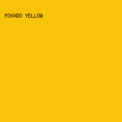f9c30a - Mikado Yellow color image preview