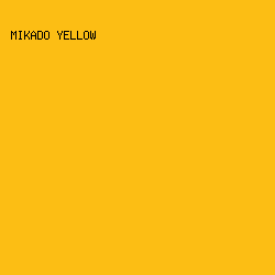 fcbe14 - Mikado Yellow color image preview