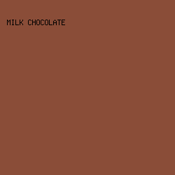 8a4d38 - Milk Chocolate color image preview