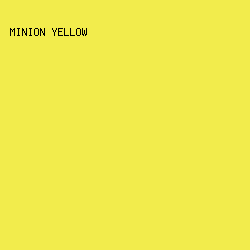 F2EC4C - Minion Yellow color image preview