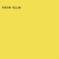 F3DF52 - Minion Yellow color image preview