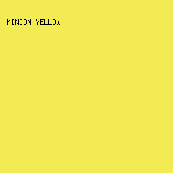 F3EB54 - Minion Yellow color image preview