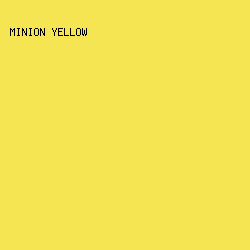 F5E552 - Minion Yellow color image preview