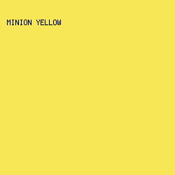 F7E756 - Minion Yellow color image preview