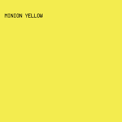 f3ec4f - Minion Yellow color image preview