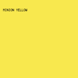 f8e84e - Minion Yellow color image preview
