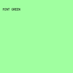 A0FFA0 - Mint Green color image preview