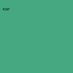 45A881 - Mint color image preview