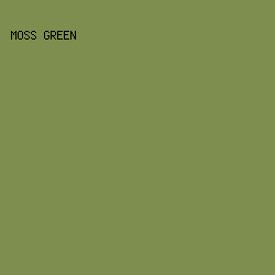 7E8E4F - Moss Green color image preview