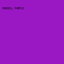9A18C4 - Munsell Purple color image preview