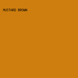 ce7e0f - Mustard Brown color image preview