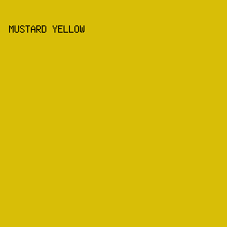 D8BE07 - Mustard Yellow color image preview