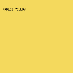 F4D95D - Naples Yellow color image preview