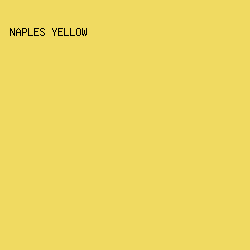 f0da61 - Naples Yellow color image preview