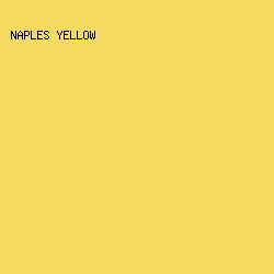 f6da62 - Naples Yellow color image preview