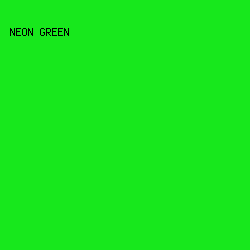 17E81C - Neon Green color image preview
