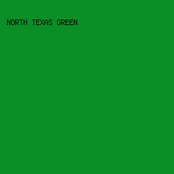 0a8e26 - North Texas Green color image preview