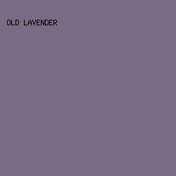 7a6c84 - Old Lavender color image preview