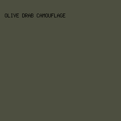 4d4f40 - Olive Drab Camouflage color image preview