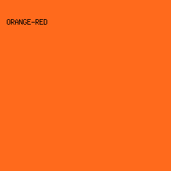ff6a1c - Orange-Red color image preview