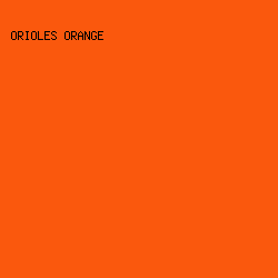 FA580D - Orioles Orange color image preview