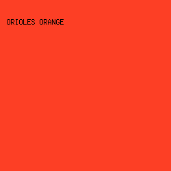FD3F25 - Orioles Orange color image preview