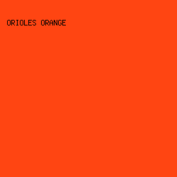 FF4512 - Orioles Orange color image preview