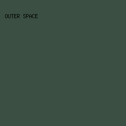 3B4F43 - Outer Space color image preview