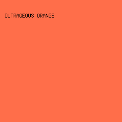 FF6E4A - Outrageous Orange color image preview