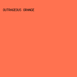 FF7250 - Outrageous Orange color image preview