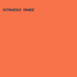 f8734a - Outrageous Orange color image preview