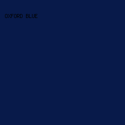 081A4A - Oxford Blue color image preview
