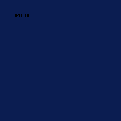 0B1D51 - Oxford Blue color image preview