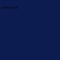 0D1C50 - Oxford Blue color image preview