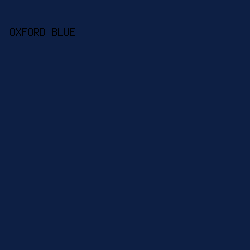 0D1F44 - Oxford Blue color image preview