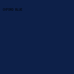 0D2049 - Oxford Blue color image preview
