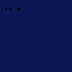 0a1753 - Oxford Blue color image preview