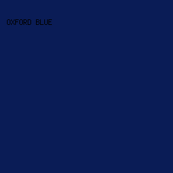 0a1c56 - Oxford Blue color image preview