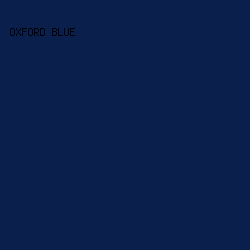 0a1f4c - Oxford Blue color image preview
