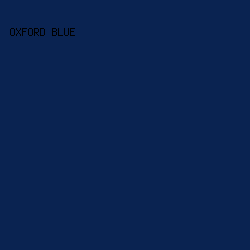 0a2351 - Oxford Blue color image preview