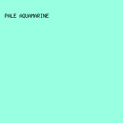 98ffe0 - Pale Aquamarine color image preview