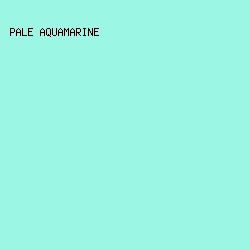 9bf7e3 - Pale Aquamarine color image preview