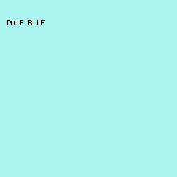 A9F4EE - Pale Blue color image preview