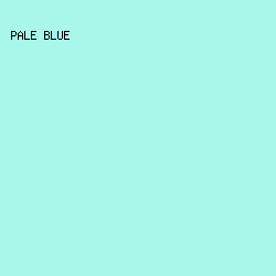 A9F7EA - Pale Blue color image preview