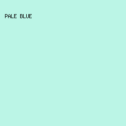 bbf5e6 - Pale Blue color image preview