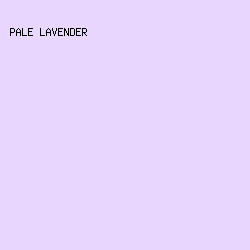 E9D6FF - Pale Lavender color image preview