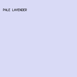 d9daf6 - Pale Lavender color image preview