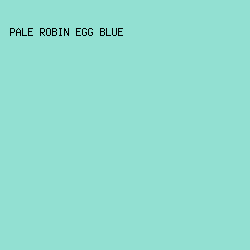 92e0d2 - Pale Robin Egg Blue color image preview