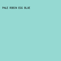 95D9D2 - Pale Robin Egg Blue color image preview